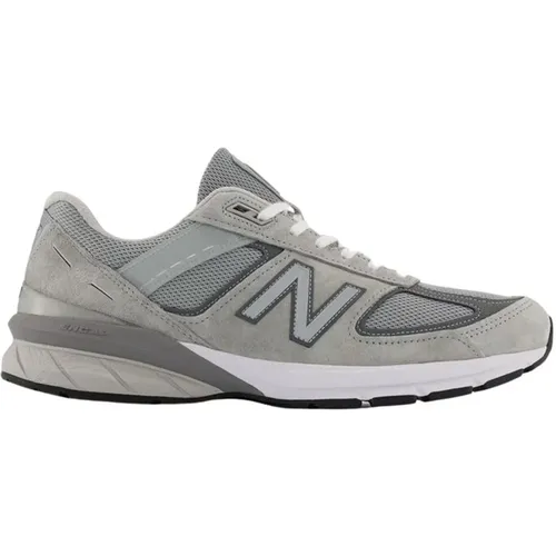 Grey Suede Mesh Sneakers 990V5 Style , male, Sizes: 6 1/2 UK - New Balance - Modalova