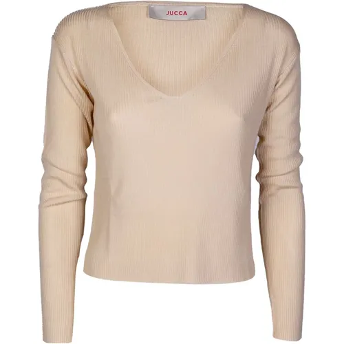 V-neck Knitwear , female, Sizes: S - Jucca - Modalova