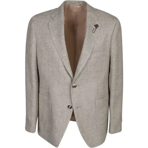 Linen and Wool Jacket , male, Sizes: M, L, S - Lardini - Modalova