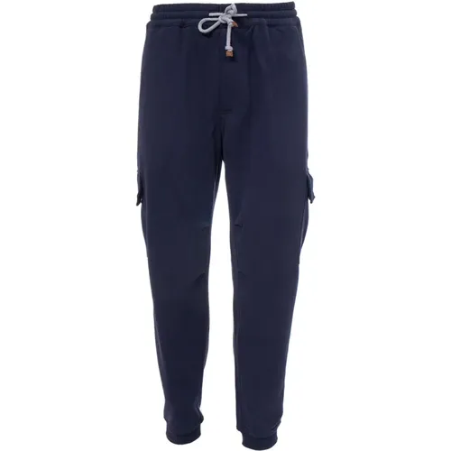 Casual Cotton Chino Pants with Elastic Waistband , male, Sizes: M - BRUNELLO CUCINELLI - Modalova