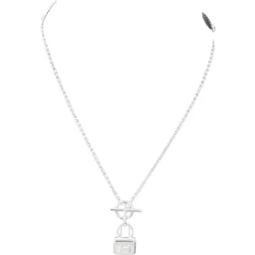 Pre-owned Silver necklaces , female, Sizes: ONE SIZE - Hermès Vintage - Modalova