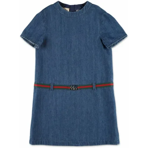 Kinder Denim Kleid Sylvie Web Gucci - Gucci - Modalova