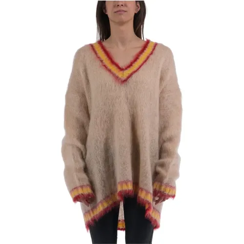 Cozy V-Neck Sweater , female, Sizes: XS, S - Marni - Modalova