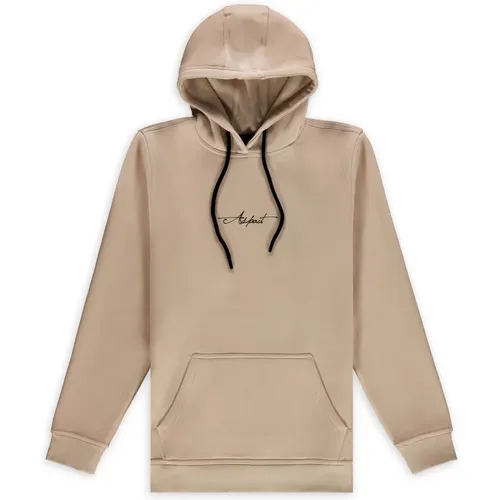 Taupe Signature Hoodie - Trendy Design , Herren, Größe: XL - Aspact - Modalova