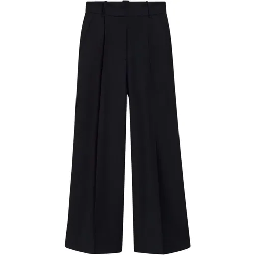 Weite Plissierte Hose Dunkelblau , Damen, Größe: 2XS - IVY OAK - Modalova