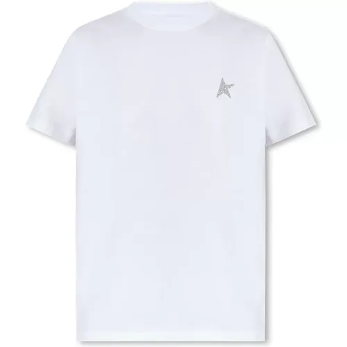 Baumwoll T-Shirt , Damen, Größe: XS - Golden Goose - Modalova