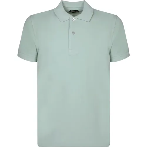 Grünes Polo-Shirt Bestickt Ss24 , Herren, Größe: 2XL - Tom Ford - Modalova