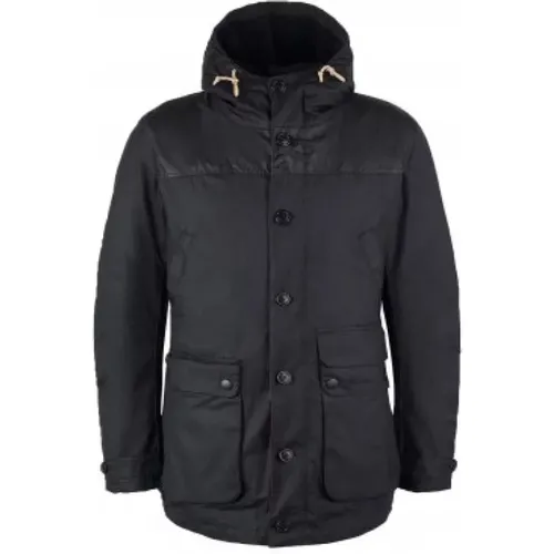 Contemporary Fitted Waxed Cotton Parka , male, Sizes: L, M - Barbour - Modalova