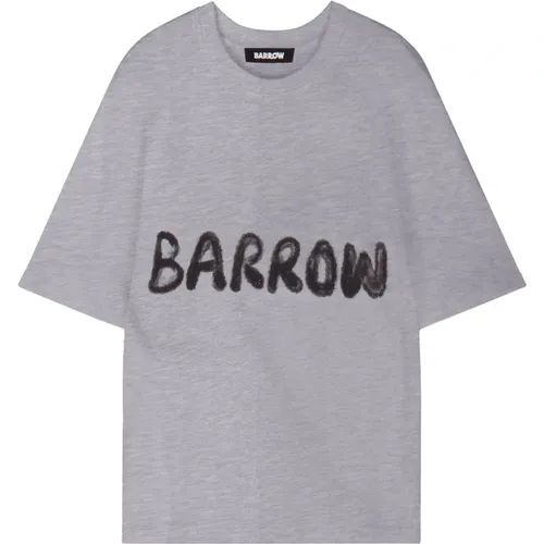 T-Shirt mit Aufdruck , unisex, Größe: L - BARROW - Modalova