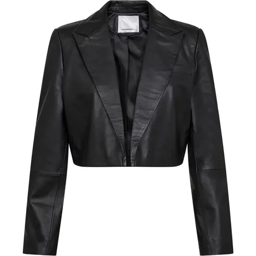 Phoebecc Leather Crop Blazer , female, Sizes: XL, XS, M, L, S - Co'Couture - Modalova