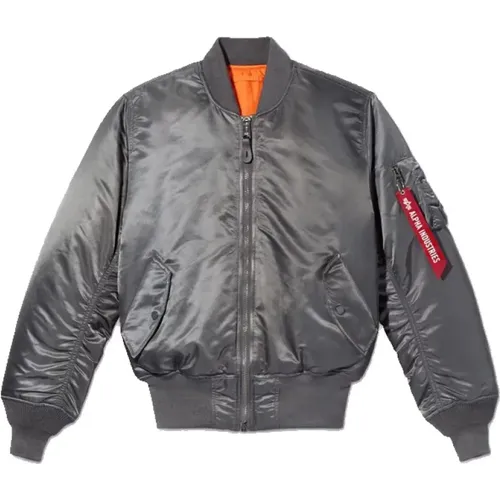 Clic Ma-1 Jacket Rep.Grey-S , male, Sizes: S - alpha industries - Modalova
