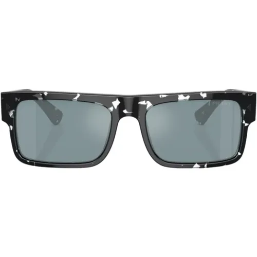 Transparente Schwarze Havana Sonnenbrille , Herren, Größe: 57 MM - Prada - Modalova