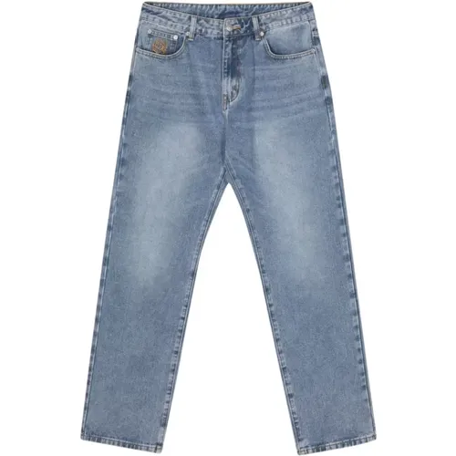 Denim Jeans with Diamond & Dollar Embroidery , male, Sizes: W30, W32, W36, W34 - Billionaire - Modalova