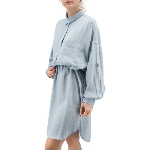 Oversize Linen Shirt , female, Sizes: S, M, XS - Replay - Modalova