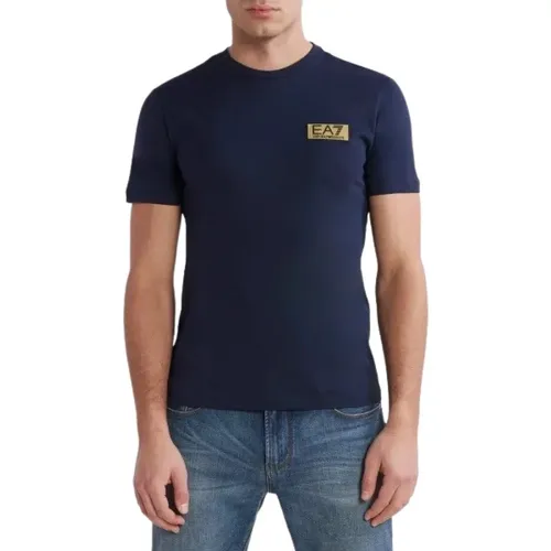 Casual Cotton T-Shirt , male, Sizes: L, XL, 2XL - Emporio Armani EA7 - Modalova