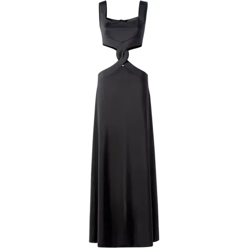 Geflochtene Detail Jersey Langes Kleid , Damen, Größe: S - MVP wardrobe - Modalova