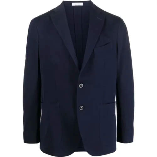 Cotton Single-Breasted Blazer , male, Sizes: L - Boglioli - Modalova