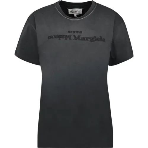 Umgekehrtes Logo Rundhals T-shirt - Maison Margiela - Modalova