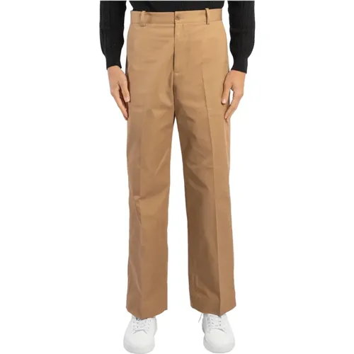 Cotton Gabardine Chinos Pants , male, Sizes: M - Maison Kitsuné - Modalova