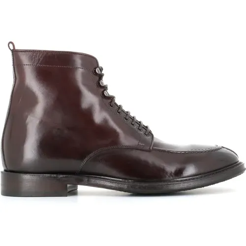 Handcrafted Leather Boots in Mahogany , male, Sizes: 8 UK - Alberto Fasciani - Modalova