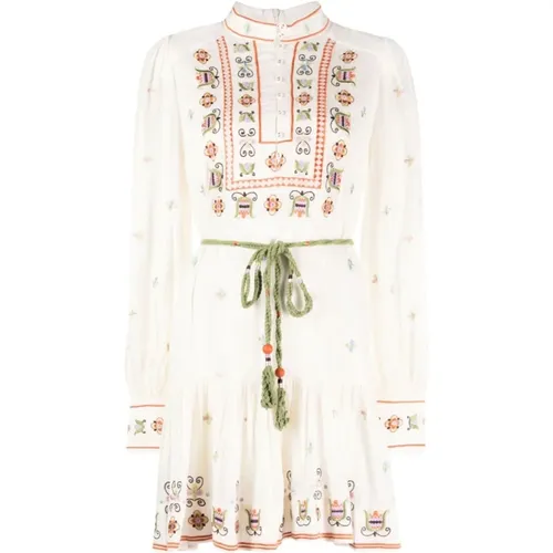 Weiße Besticktes Kleid Lovella , Damen, Größe: M - Alemais - Modalova