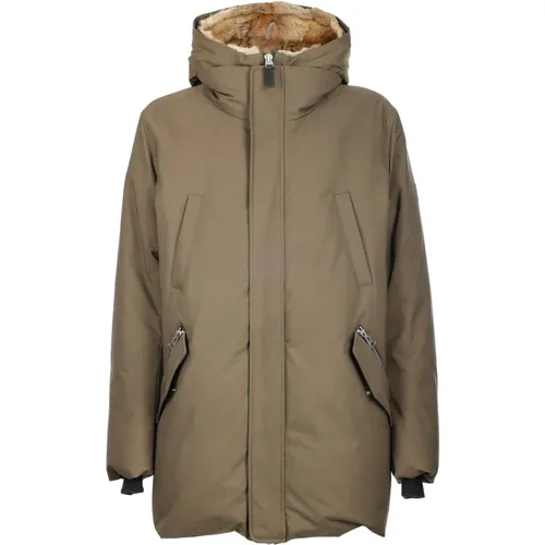 In-1 Down Parka with Removable Fur , male, Sizes: 2XL - Mackage - Modalova