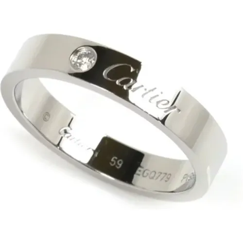 Pre-owned Platinum rings , female, Sizes: ONE SIZE - Cartier Vintage - Modalova