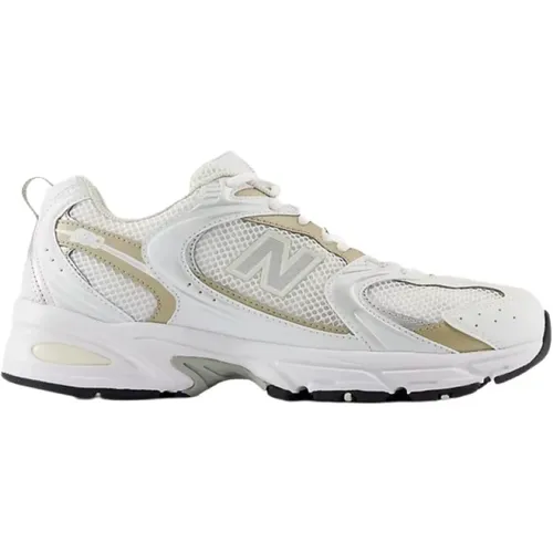 White Sneakers with Silver and Bronze Details , female, Sizes: 11 UK, 9 1/2 UK, 3 UK, 9 UK, 4 UK, 7 UK, 12 UK, 10 UK - New Balance - Modalova