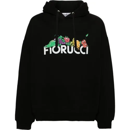 Graphic Print Hooded Sweater , male, Sizes: S, XS - Fiorucci - Modalova