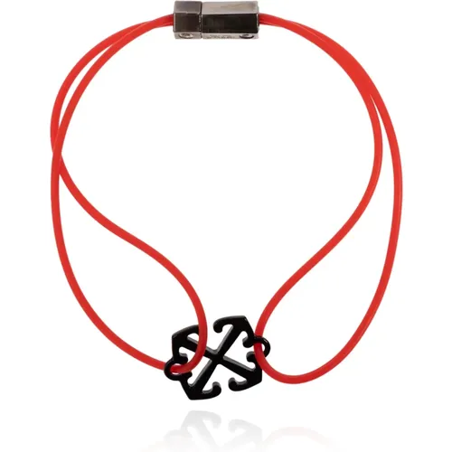 Armband mit Logo , Herren, Größe: L - Off White - Modalova