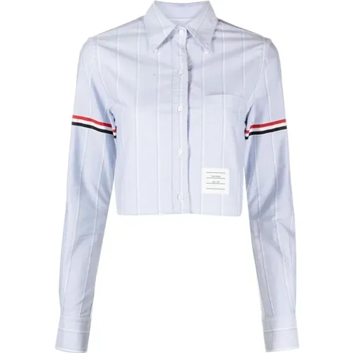 Pinstripe Shirt with RWB Stripe , female, Sizes: S - Thom Browne - Modalova