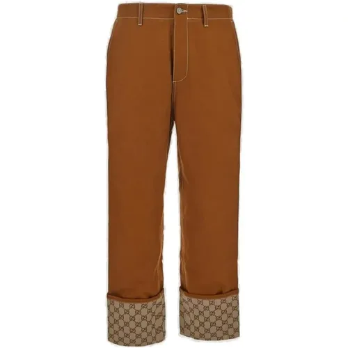 GG Cotton Pants , male, Sizes: S, M - Gucci - Modalova
