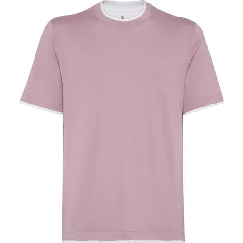 Italian Jersey Cotton T-Shirt , male, Sizes: M, 2XL, XL - BRUNELLO CUCINELLI - Modalova