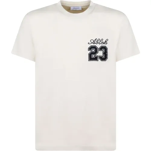 Skate Baumwoll T-shirt Logo , Herren, Größe: S - Off White - Modalova