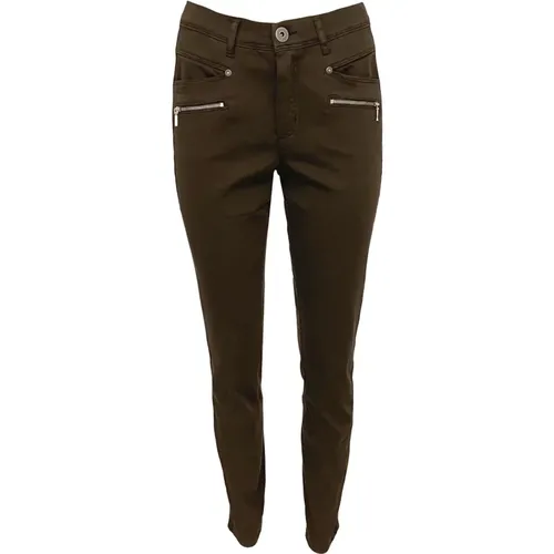 Slim-fit Trousers with Smart Zipper Details , female, Sizes: M, S, L, XS, 3XL, 2XL - 2-Biz - Modalova
