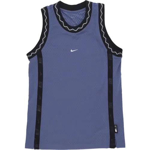 Basketball Tank Top Blau/Weiß , Herren, Größe: L - Nike - Modalova