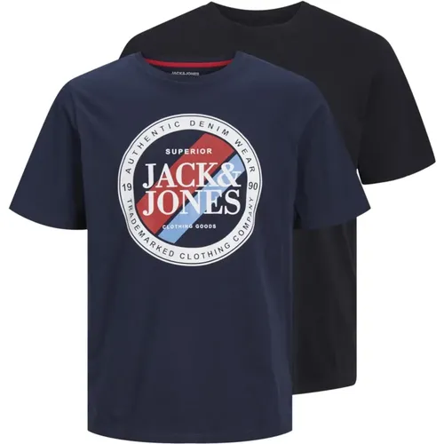 Jack Jones T-Shirt Loyd Loof T-Shirt mit Print Mix 2 Pack - jack & jones - Modalova