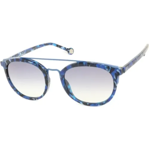 Blaue Plastiksonnenbrille für Frauen - Carolina Herrera - Modalova