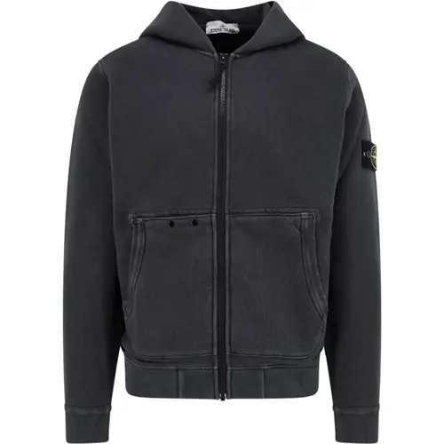 Logo-Patch Baumwoll-Kapuzenpullover , Herren, Größe: 2XL - Stone Island - Modalova