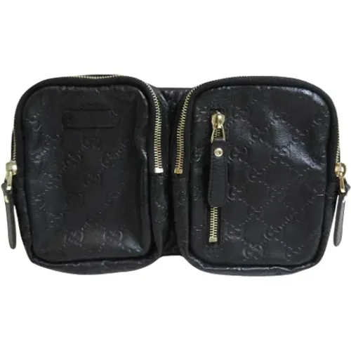 Svart Skinn Gucci Clutch Bag , female, Sizes: ONE SIZE - Gucci Vintage - Modalova