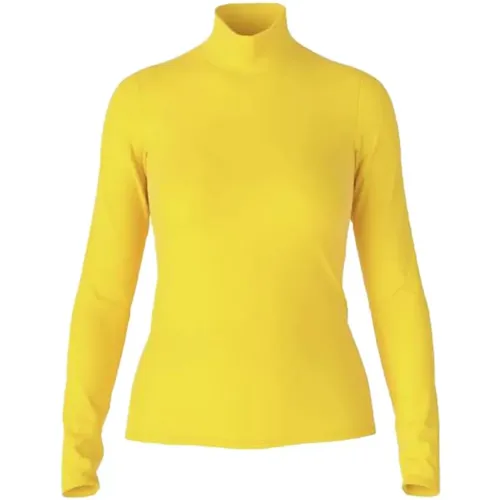 Jersey T-Shirt with Collar , female, Sizes: XL - Marc Cain - Modalova