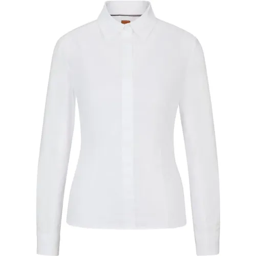 Classic Slim Fit Shirt , female, Sizes: 2XS, M, XS - Hugo Boss - Modalova