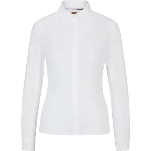 Classic Slim Fit Shirt , female, Sizes: 2XS, XS - Hugo Boss - Modalova