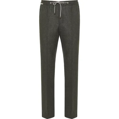 Super 100 Drawstring Wool Trousers , male, Sizes: M, L, XL, 2XL - Corneliani - Modalova