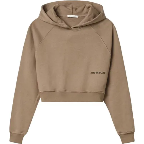 Brauner Hoodie Pullover Casual Bequem , Damen, Größe: S - HINNOMINATE - Modalova