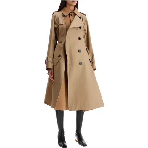 Hybrid Trench Coat in Gabardine , female, Sizes: M - Sacai - Modalova