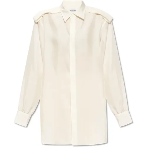 Silk shirt , female, Sizes: 3XS, 2XS, XS, S - Burberry - Modalova