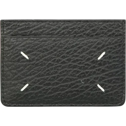 Grained Leather Card Holder , female, Sizes: ONE SIZE - Maison Margiela - Modalova