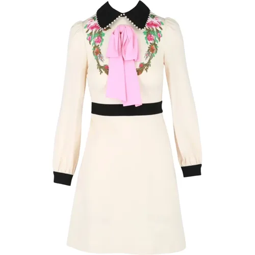 Embroidered Flower Dress , female, Sizes: XS - Gucci - Modalova