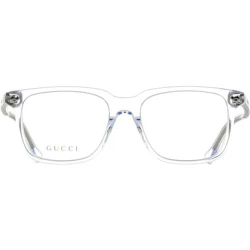Square Acetate Frame Eyeglasses with Metallic Details , unisex, Sizes: 53 MM - Gucci - Modalova